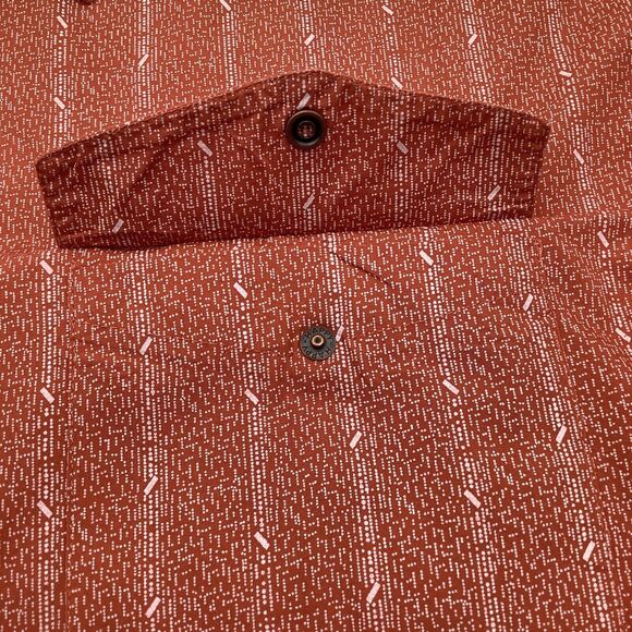 Panhandle Mens Long‎ Sleeve Pearl Snap Shirt Orange Size Large - Picture 4 of 7